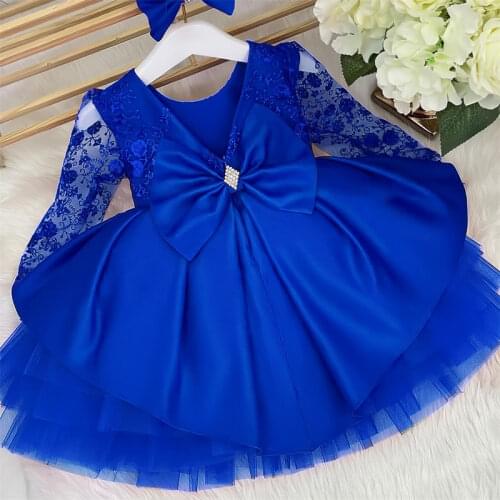 Full Sleeve Girls Dress Birthday Dresses for Kids Childrens Clothing Christmas Dress for 3 6 8 Yrs Girls Vestidos Kids Clothes