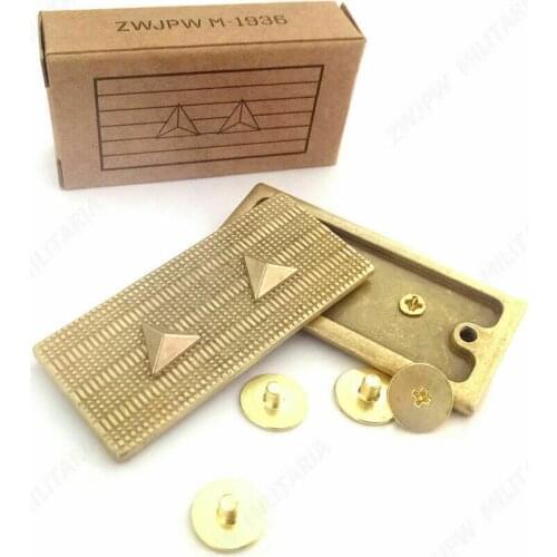 Two star) WW2 CHINESE ARMY GENGERAL IRON PLATE COLLAR & IRON STAR VETERAN GIFT Soldier Military War Reenactments