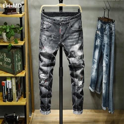 EH·MD Ripped Jeans For Men