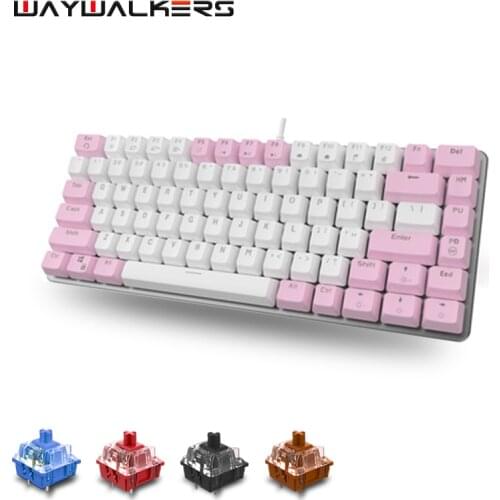 Portable Mini K2 Gaming Mechanical Keyboard 82 Keys Anti-Ghosting Adjustable LED Backlight Wired Keyboards For Computer Gamer