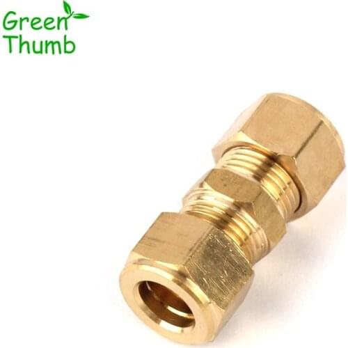 15pcs Inner Diameter 9.5mm Brass Straight Connector Thread Metal Fittings Horticulture Irrigation Water Pipe Adapters