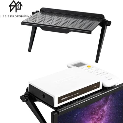 Multi function TV Rack Display Shelf Storage Rac Computer Monitor Riser Desktop Stand TV Screen Top Storage Shelf Rack Holder