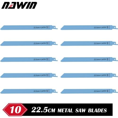 NAWIN 10pcs Reciprocating Saw Blades Saber Saw Handsaw Multi Saw Blade For Cutting Wood Metal PVC Tube Power Tools Accessories