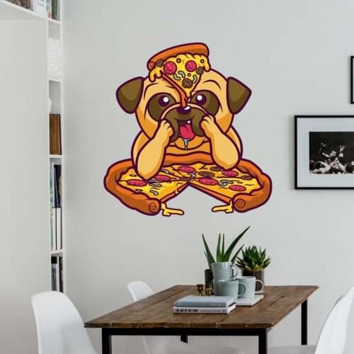 Pizza Sticker Double-sided Restaurant Decal Poster Vinyl Art Wall Decals Decor Mural Pizza Sticker Wall Decal Pizza Glass Decal