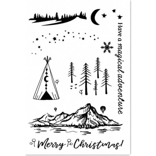 11*16CM Valley Transparent Clear Stamps / Silicone Seals Roller Stamp For DIY Scrapbooking Photo Album/Card Making