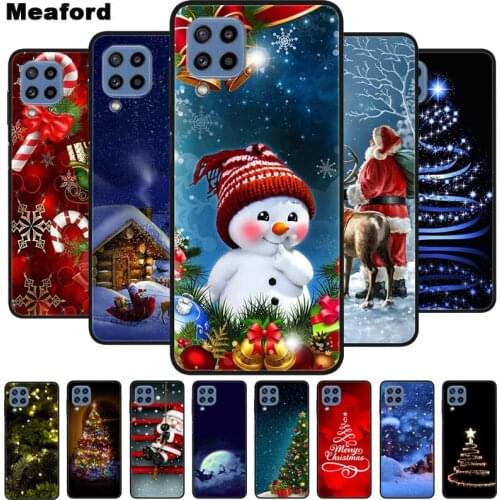 Christmas Cartoon Case For Samsung Galaxy A22 Case Silicone Soft TPU Cover for Samsung M32 A22 4G 5G A03S A02 M02 F22 A02S Case