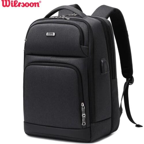 WIERSOON USB Charging Laptop 15.6 Inch Business Backpack Men Travel Backpack Mochila for Women Free shipping