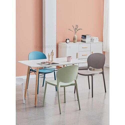 Nordic Dining Chair Home Net Red Chair Backrest Leisure Chair Thickened Plastic Girl Heart Bedroom Book Chair Simple And Stylish