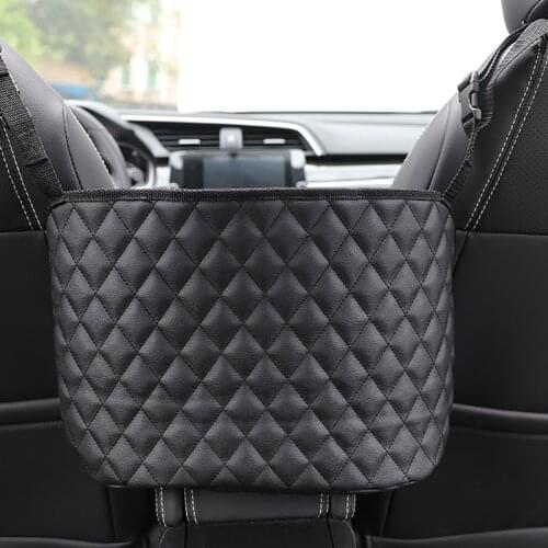PU Leather Car Storage Bag Organizer Barrier of Backseat Holder Multi-Pockets Car Interior Accessories Container Stowing Tidying