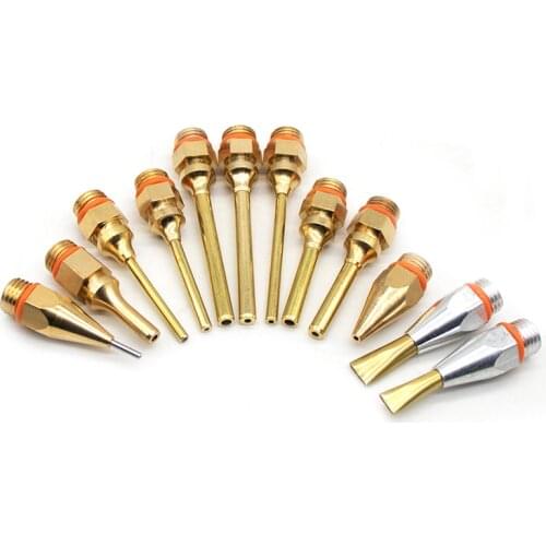 1.5x70mm 1.8x55mm Hot Melt Glue Gun Copper Long Nozzle Large and Small Diameter Nozzle 1mm Nozzle with Nozzle Wrench,1PCS/Lot