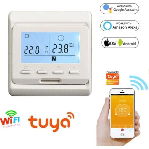 Smart WiFi Thermostat Electric Floor Heating Water/Gas Boiler Programmable Temperature Remote Controller for Google Home Alexa