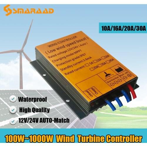 100-1000W Wind Turbine Generator Charge MPPT Controller 12V 24V 48V Water Proof MPPT Rectifier Brake Charging Controller