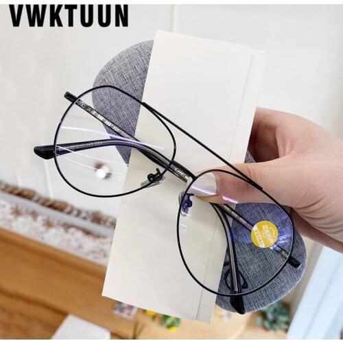 VWKTUUN Pilot Style Anti Blue Light Glasses Twin Beams Optical Glasses Men Blue Light Blocking Glasses Oversized Reading Glasses