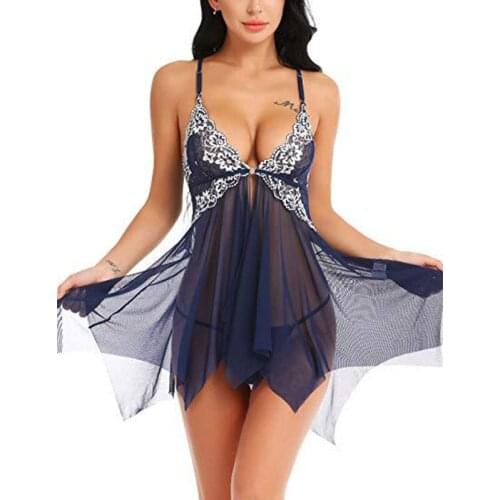 Womens Sexy Lace Translucent Mesh Perspective Dress Sexy Temptation Night Fire Fun Net Skirt Suspender Skirt Langerie Sexy
