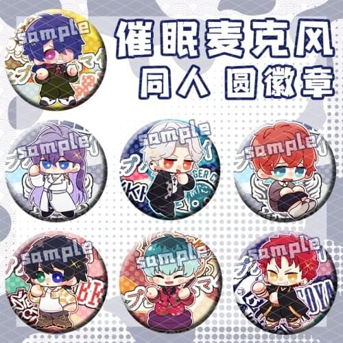 2021 Anime Cartoon Button Bedge Medal Toy Brooch Pin Badge Division Rap Battle Hypnosis Mic Saburo Yamada Jakurai Jinguji Ramuda