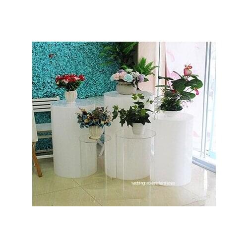 3pcs one set)Wedding suppliers stage Customize design White acrylic event backdrop Decoration senyu1565