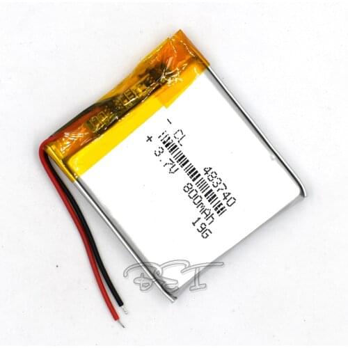 5Pcs 3.7V Rechargeable 800mAH 483740 Li-Polymer lithium ion Li-ion Battery for Toy GPS mp3 mp4 Speaker Reader Recorder Camera