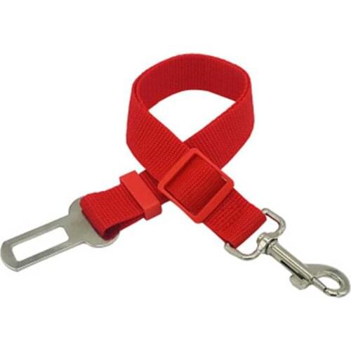 Adjustable Length Dog Car Seat Belt Safety Protector Travel Pets Accessories Dog Leash Collar Breakaway Solid Car Harness