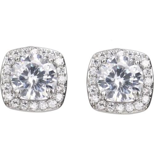 Bettyue Fashion Stud Earring For Women Classic Geometry Design Noble White Color With Cubic Zircon Delicate Jewelry In Dinner