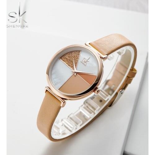 Shengke Creative Shell Fashion Women Watches Quartz ladies watch Wristwatch Leather Strap Reloj Mujer Montre Femme new 2019