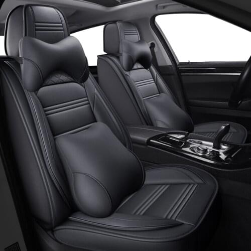 ZHOUSHENGLEE leather Universal Car Seat covers for Skoda all models octavia fabia rapid kodiaq yeti superb car accessories