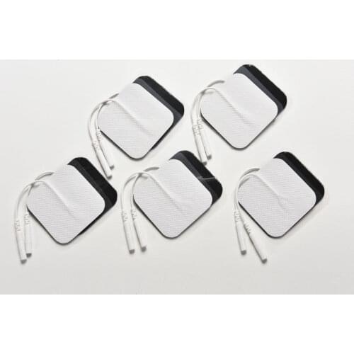 10pcs/Set Silicone&Gel Electrode Pads Tens Electrodes Digital Therapy Machine Massager 2mm Plug with 5x5cm Nerve Stimulator