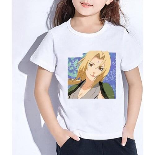Naruto T-Shirts Anime FiguresTsunade Print TShirt Kids Funny Clothes Baby Girls Summer Casual T-shirt Children Sportwear Costume