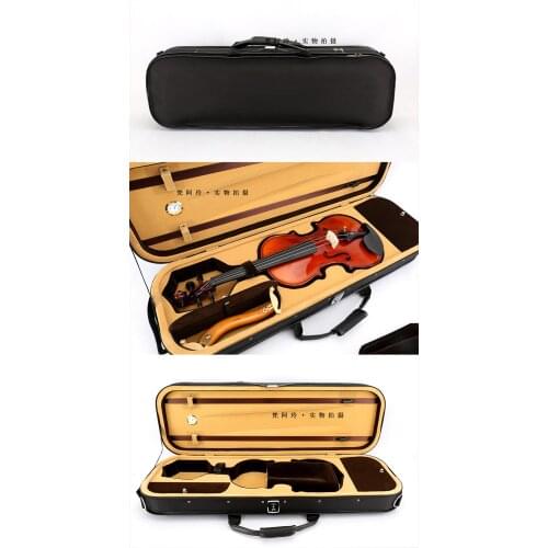 Violin box double-sided drum pressure-resistant foam canvas violin square box with lock double-shoulder backpack mail