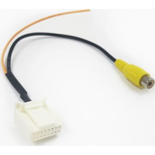 Biurlink 16Pin Reverse Rear View Parking Backup Camera Video Extension Navigation DVD Adapter Cable Plug for Toyota Camry 7th