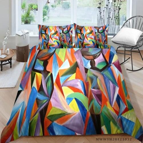 Abstract Style Bedding Set Colorful Artistic 3D Print Duvet Cover Single Double Twin Full King Queen Bed Set Impressionism
