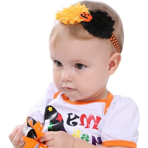 MAYA STEPAN 1 Piece Children Cute Halloween Hair Head Band Flower Sunflower Baby Newborn Hair Rope Headband Headwear Headwrap