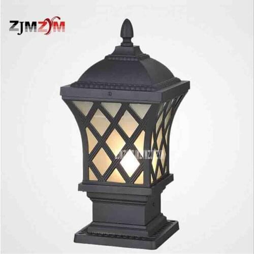 New Arrival Outdoor Waterproof Landscape Lights Decor Garden Pillar Lamp Hollow Carved Wall Fence Column Door Light (20*24*48)