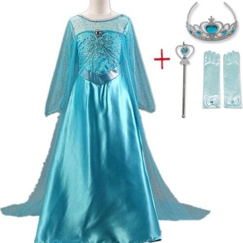 Girls Princess Dress Girl Party Cosplay Costume Halloween Dress Up For Kids Role-play Dress For Girl Vestidos