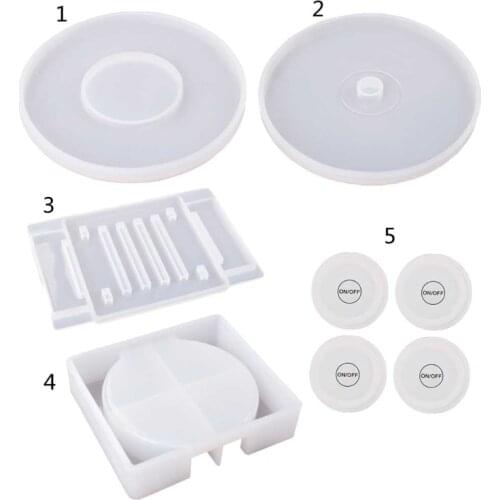 Coaster Epoxy Resin Mold Cup Mat Silicone Mould DIY Crafts Home Decorations Casting Tools T84A