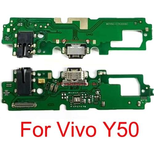 Powr Volume Flex Cable USB Charge Charging Port Board Dock Connector Flex Cable For Vivo Y50 Charger Board Flex Cable Spare Part