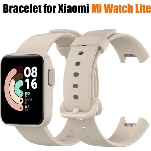 For Xiaomi Mi Watch Lite Silicone Strap Solid Color Watch Bands Bracelet Watchbands
