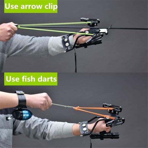 Outdoor hunting slingshot high precision shooting fish arrow spring high speed slingshot coach slingshot laser slingshot