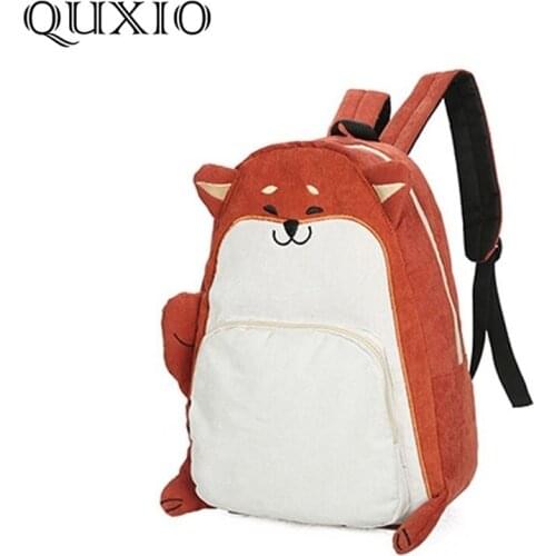 Cute Fox Style Woman Backpack School Bags Fashion Casual Cartoon Bags Backpacks For Teenage Girls Casual Backpack Mochila XK280Z