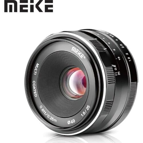 Meike 25mm F1.8 APS-C Wide Angle Manual Lens To All Single Series for Canon EF-M /for Nikon 1 Cameras M6 M2 M3 M5 M50 M100 V1 J5