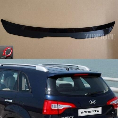 Use For KIA Sorento 2011-2014 Year Roof Spoiler Carbon Fiber Look Accessories Body Kit Factory Style