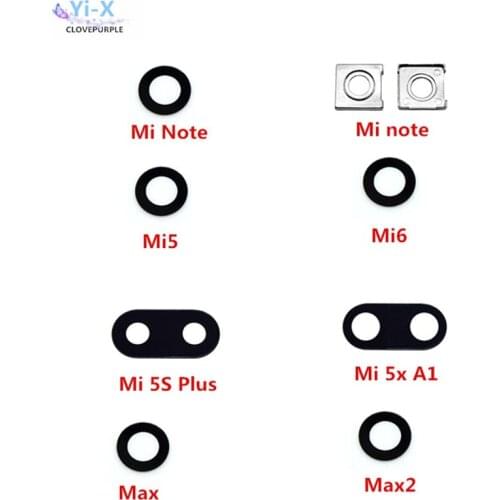 Back rear camera glass lens with sticker for Xiaomi Mi Note Mi5 Mi 5S Mi5S plus Mi6 Max Max2