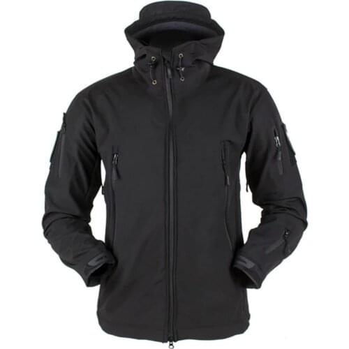 Outdoor Black Soft Shell Fleece Men Women Jacket Windproof Waterproof Warm Three-In-One Coat Shark Softshell Mont Camping Hiking
