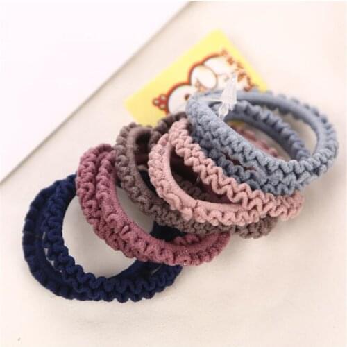 10PCS/Lot 3CM Girls Fashion Color Elastic Hair Band Lovely Kids Children Hair Ropes Hair Accessories Mix Rubber Bands Headwear
