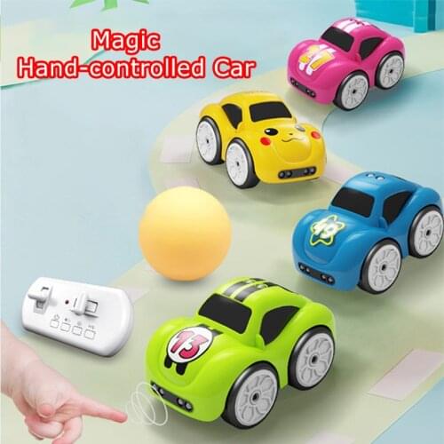 Magic Cartoon hand-controlled induction tracking car Music wireless remote control Gesture Sensor Following car Kids toys Gift