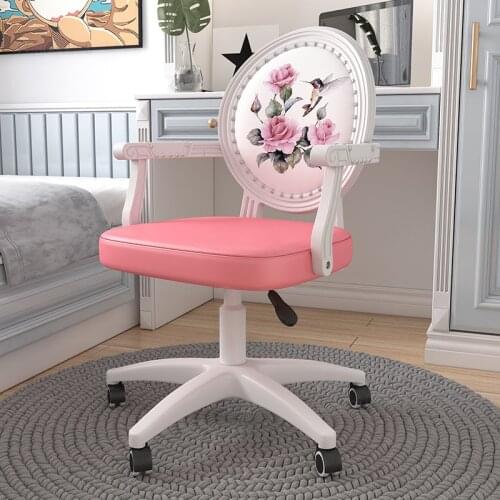 Front Desk Home Rotating Lifting Computer Chair Boss Executive Backrest Office Chairs Student Dormitory Bedroom Study Armchair