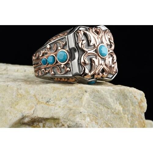 Custom Jewelry Guaranteed High-quality 925 Sterling Silver Mini zircon stone ring green color in a luxurious way for men with