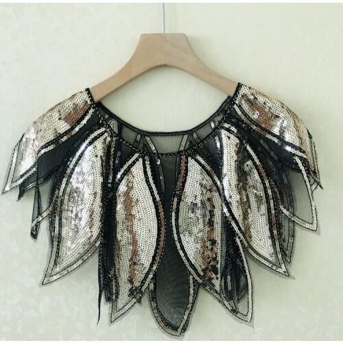 Womens Evening Cape Sequin Deco Paisley 1920s Shawl Flapper Cover Up Mesh Sequins New Style Lace Fashion 4930
