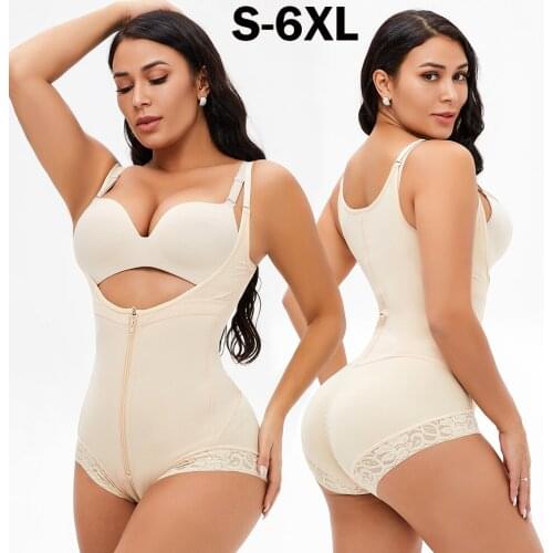 Women Plus Size Bodysuit Shapewear Butt Lifter Tummy Suit Control Underbust Body Shaper Slimming Underwear Jumpsuit S-6XL