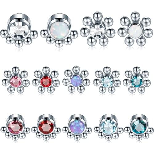 1PC Micro Dermal Piercing 303 Stainless Steel Crystal Dermal Anchor Piercings Top Dermal Anchor Skin Diver Surface Piercing