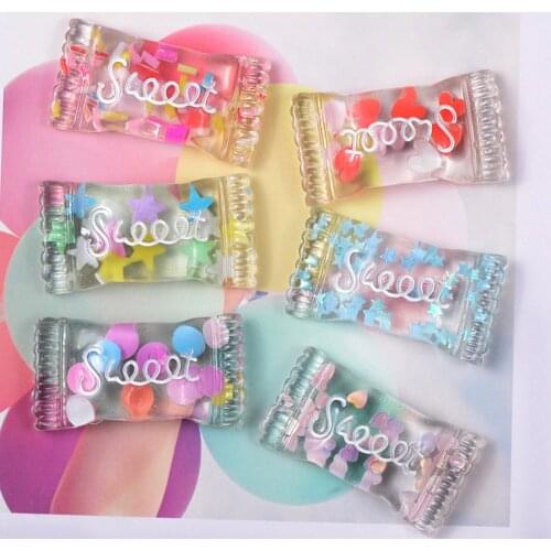 10 PCs Resin Candy Cabochon Multicolor Sweet Charms Flatback Additions Decor For Slimes All Filler Cute Charm DIY Accessories